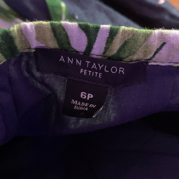 NWOT Tropical Ann Taylor Blue and Green Size 6P dress - Picture 9 of 10